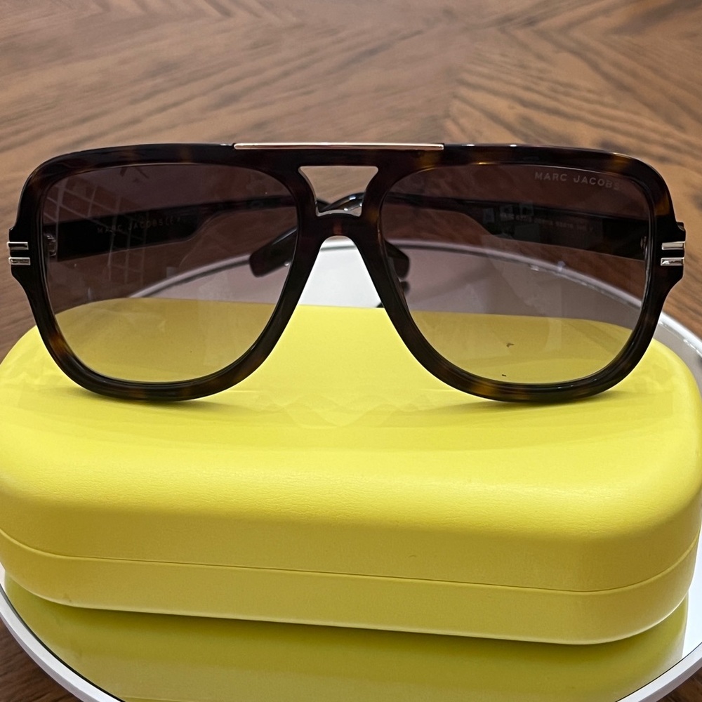 Marc Jacobs Tortoise Unisex Aviator Sunglasses